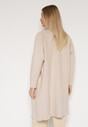 Beżowy Klasyczny Niezapinany Kardigan Elitusa