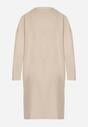 Beżowy Klasyczny Niezapinany Kardigan Elitusa