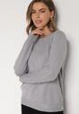 Szary Sweter z Guzikami z Boku Tusiana