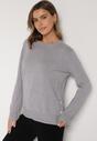 Szary Sweter z Guzikami z Boku Tusiana