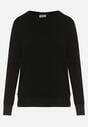 Czarny Sweter z Guzikami z Boku Tusiana