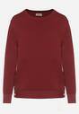 Czerwony Sweter z Guzikami z Boku Tusiana