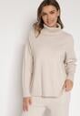 Pulover pe gât Bej