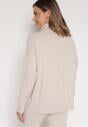 Pulover pe gât Bej