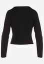 Czarny Sweter z Wiskozą Ozdobiony Guzikami Zetisae