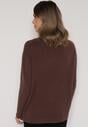 Brązowy Sweter z Golfem i Dodatkiem Kaszmiru Rorizia