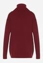 Bordowy Sweter z Golfem i Dodatkiem Kaszmiru Rorizia