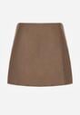 Beżowe Spódnico-Szorty Krótkie z Rozcięciem na Boku Irindel