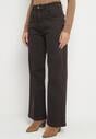 Ciemnoszare Szerokie Jeansy z Wysokim Stanem Vetiluna