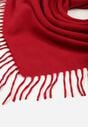 Czerwony Gładki Szalik z Frędzlami Vetiela