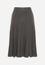 Ciemnoszara Rozkloszowana Plisowana Spódnica Dzianinowa Tussana