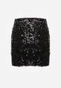 Czarna Spódnica Ozdobiona Cekinami o Dopasowanym Kroju Vetisale