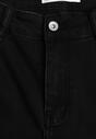 Czarne Bawełniane Jeansy Skinny z Regularnym Stanem Sewnela