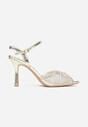 Złote Sandały na Szpilce z Cyrkoniami Aurefera