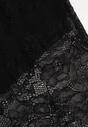 Czarne Koronkowe Spodnie Dzwony z Wysokim Stanem Solifera