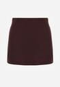 Brązowe Spódnico-Szorty Zdobione Imitacją Kieszeni z Tyłu Sewrela
