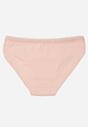 Jasnoróżowe Majtki Figi z Bawełną i Ozdobnymi Napisami Phioreia