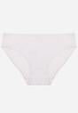 Białe Majtki Figi z Bawełną i Ozdobnymi Napisami Phioreia