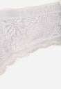 Jasnoszare Majtki Stringi z Subtelną Koronką z Bawełną Adriedah