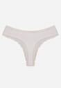 Białe Majtki Stringi z Subtelną Koronką z Bawełną Adriedah