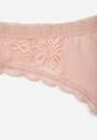 Jasnoróżowe Majtki Stringi z Subtelną Koronką z Bawełną Adriedah