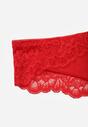 Czerwone Majtki Typu Stringi z Koronką Nedareanes