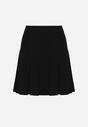 Czarna Plisowana Spódnica z Wiskozą z Wysokim Stanem Nesadoe