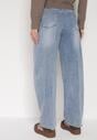 Niebieskie Jeansy Balloon z Regularnym Stanem i Ozdobnym Wiązaniem Rislyn
