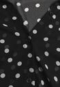 Czarna Półtransparentna Koszula w Groszki z Wiązaniem z Wiskozy i Bawełny Iamine