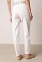 Białe Bawełniano-Wiskozowe Jeansy Mom Fit z Dodatkowym Paskiem Papheilise