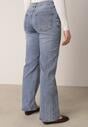 Niebieskie Szerokie Jeansy z Regularnym Stanem z Bawełną i Domieszką Wiskozy Lairoe