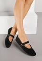 Czarne Balerinki w Stylu Mary Jane Urifiel