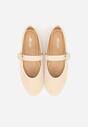 Beżowe Balerinki w Stylu Mary Jane Urifiel