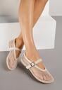 Beżowe Siateczkowe Balerinki Appletwinkle