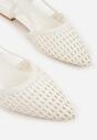Białe Sandały Ozdobione Plecionką Melorah