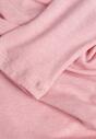 Różowa Bluzka z Bawełną Dekoltem Typu Łódka i Marszczeniem  Typhatos