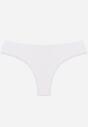 Białe Majtki z Bawełną Typu Stringi Ozdobione Koronką Cirilise
