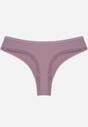 Fioletowe Majtki z Bawełną Typu Stringi Ozdobione Koronką Cirilise