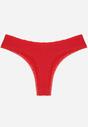 Czerwone Majtki z Bawełną Typu Stringi Ozdobione Koronką Cirilise
