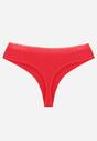 Czerwone Majtki Stringi z Bawełną Ozdobione Koronką Thelanthe