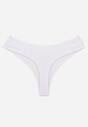 Białe Majtki Stringi z Bawełną Ozdobione Koronką Thelanthe