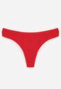 Czerwone Majtki Typu Stringi z Bawełną Asoia