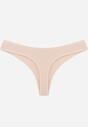 Beżowe Majtki Typu Stringi z Bawełną Asoia