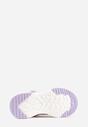 Fioletowe Buty Sportowe Sneakersy z Geometrycznym Wzorem Phalilopei