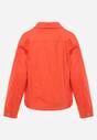 Pomarańczowa Bawełniana Kurtka Jeansowa Perimea