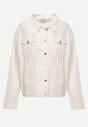Biała Bawełniana Kurtka Jeansowa Perimea