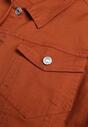 Brązowa Bawełniana Kurtka Jeansowa Perimea