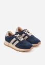 Sneakers Bleumarin cu bej