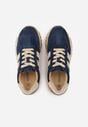 Sneakers Bleumarin cu bej