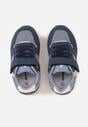 Granatowe Buty Sportowe Sneakersy ze Skórzaną Wkładką i Siateczkowymi Wstawkami Phaethiax